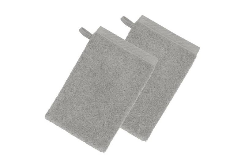 Erwin Müller Waschhandschuh Waschhandschuh "Heidenheim" 2er-Pack, Frottier, Walk-Frottier Uni von Erwin Müller