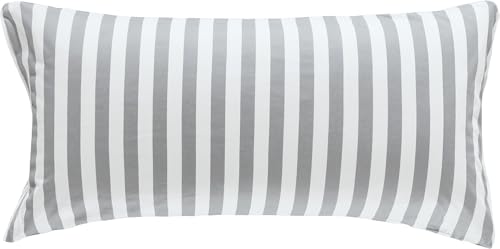 Erwin Müller Wende-Kissenbezug Edelflanell Streifen Silber-weiß Größe 40x80 cm - flauschig weich, angenehme Wärme, temperaturausgleichend, pflegeleicht, mit Reißverschluss Erwin Müller Wende-Kissenbezug Edelflanell Streifen Silber-weiß Größe 40x80 cm - flauschig weich, angenehme Wärme, temperaturausgleichend, pflegeleicht, mit Reißverschluss von Erwin Müller