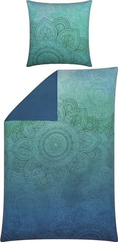 Erwin Müller Wendebettwäsche Mako-Satin türkis-blau Größe 1x 155x220 cm + 1x 80x80 cm Erwin Müller Wendebettwäsche Mako-Satin türkis-blau Größe 1x 155x220 cm + 1x 80x80 cm von Erwin Müller