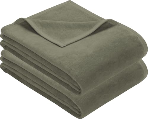 Erwin Müller Wohndecke, Wolldecke, Kuscheldecke 2er- Pack - strapazierstark, weich, temparaturausgleichend (weitere Farben, Größen) von Erwin Müller