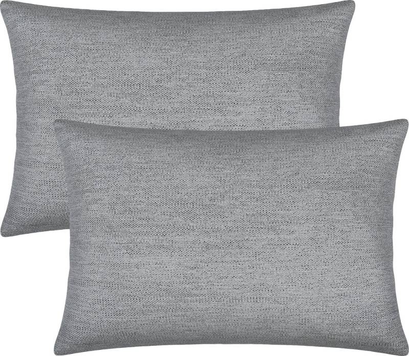 Erwin Müller Kissenbezug Kissenhülle "York" 2er-Pack, Chenille Uni von Erwin Müller