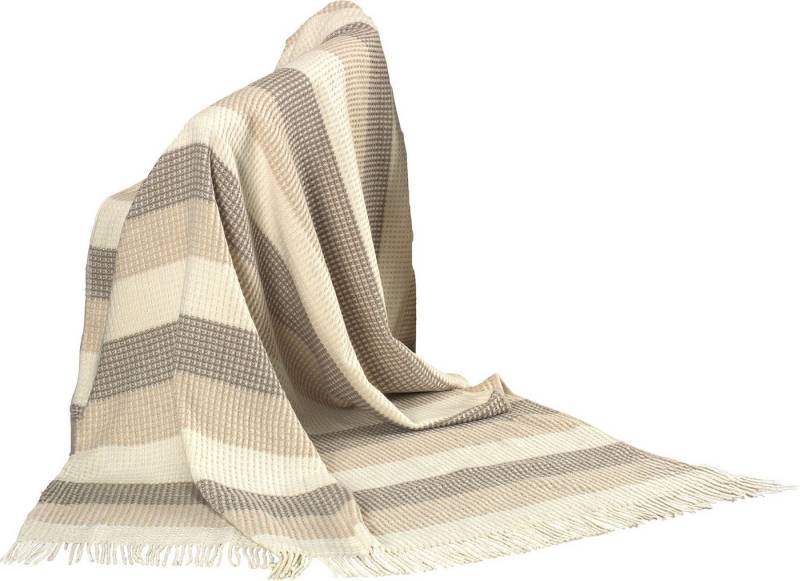 Plaid Plaid, Erwin Müller, Waffelpiqué Streifen von Erwin Müller