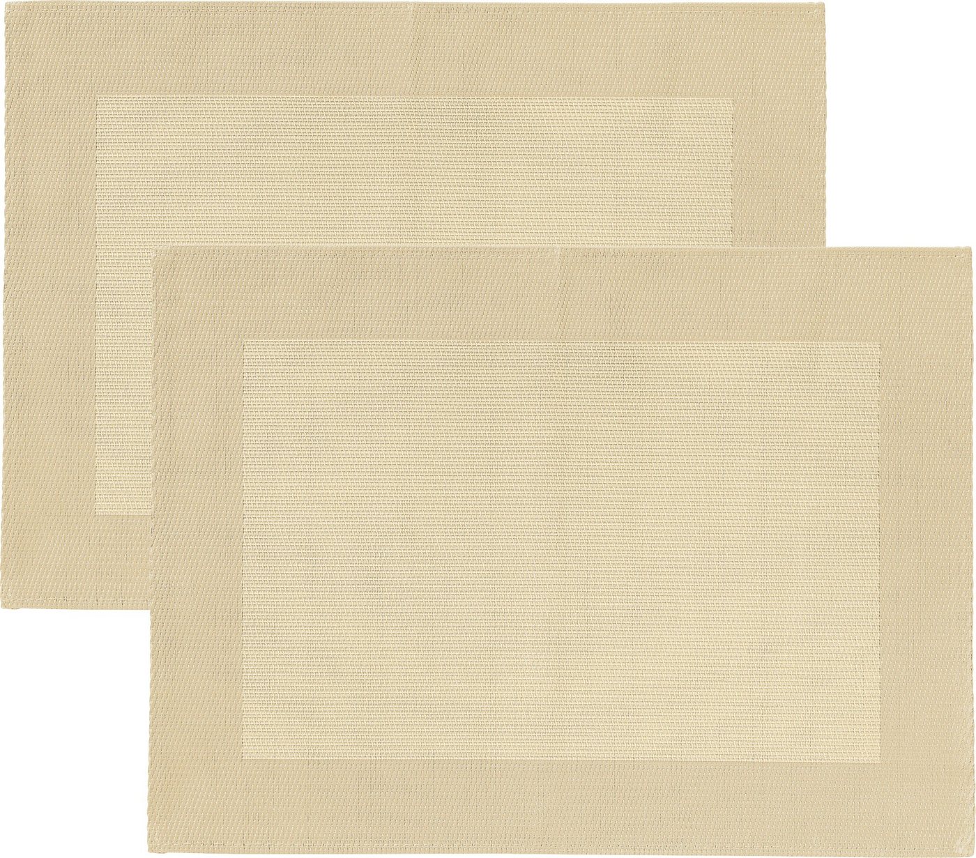 Erwin Müller Platzset Tischset "Lissabon" 2er-Pack, (2-St), abwaschbar Uni von Erwin Müller