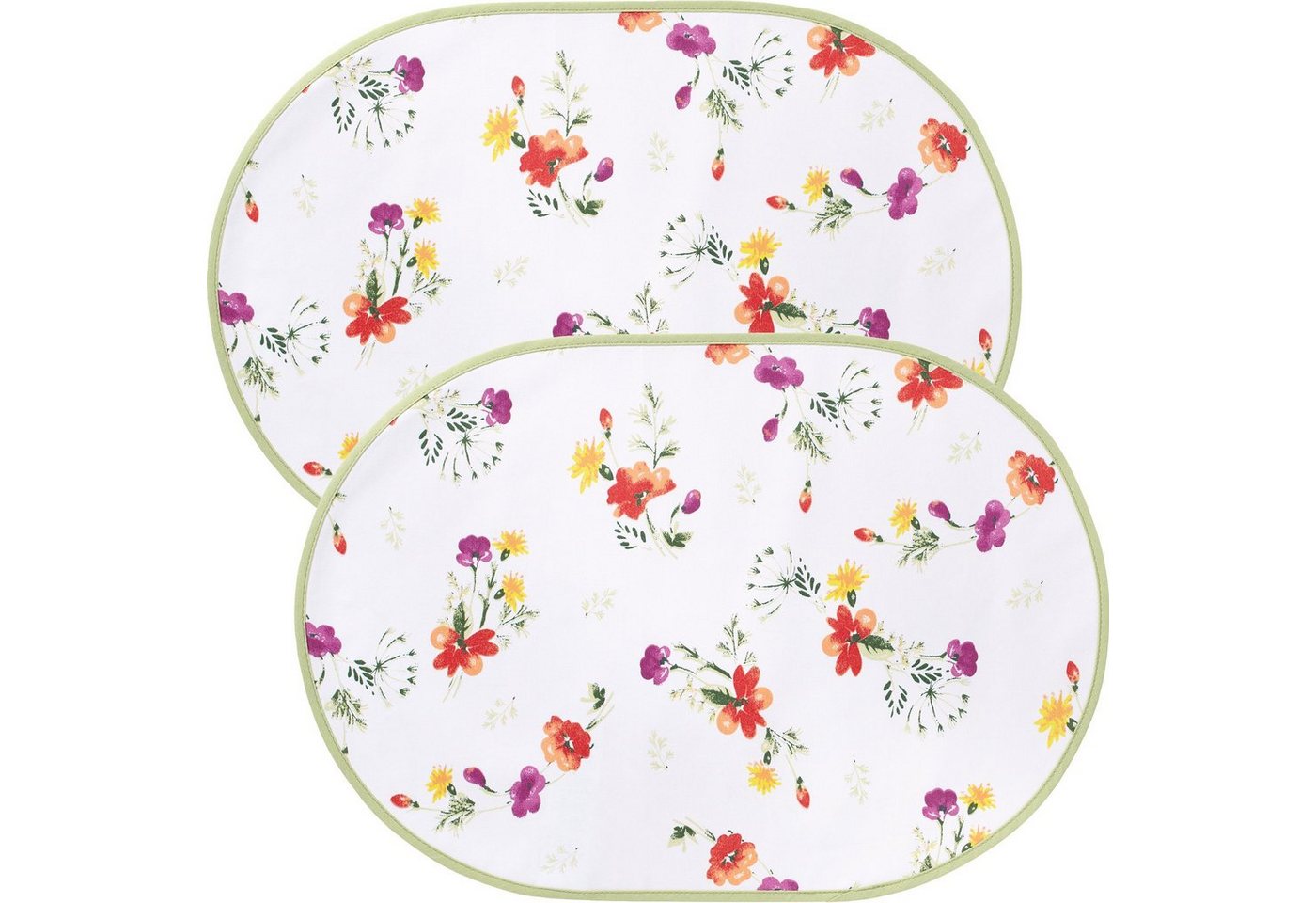 Platzset, Tischset 2er-Pack, Erwin Müller, (2-St), abwaschbar Blumen von Erwin Müller