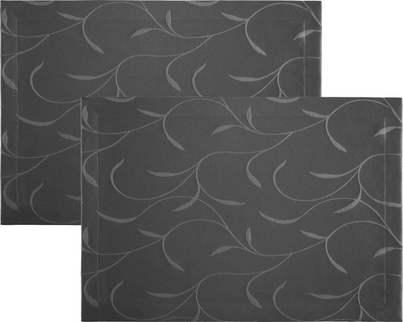 Erwin Müller Platzset Tischset 2er-Pack, (2-St), fleckabweisend Uni von Erwin Müller