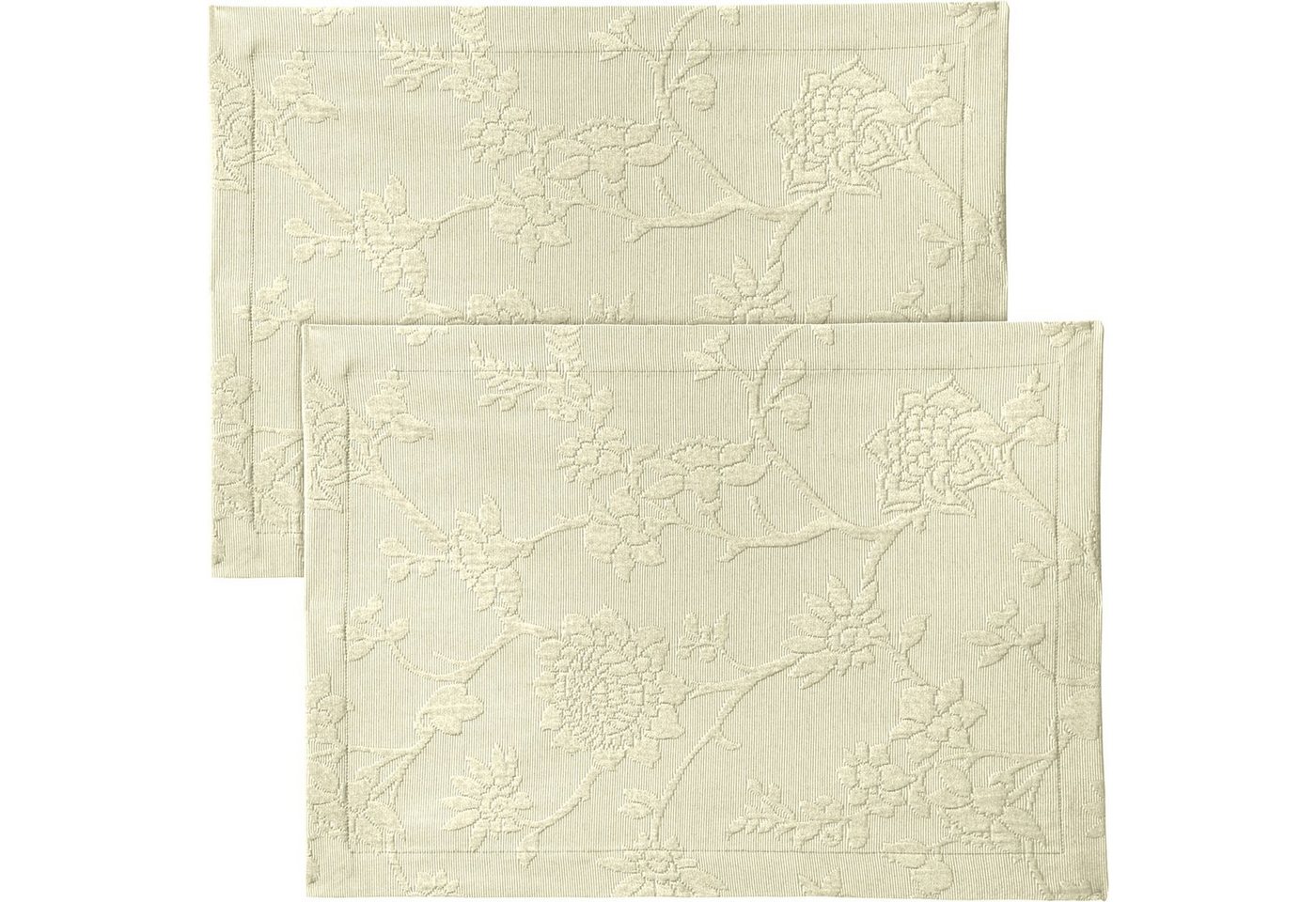 Erwin Müller Platzset Tischset "Arnsberg" 2er-Pack, (2-St), bügelleicht Uni von Erwin Müller