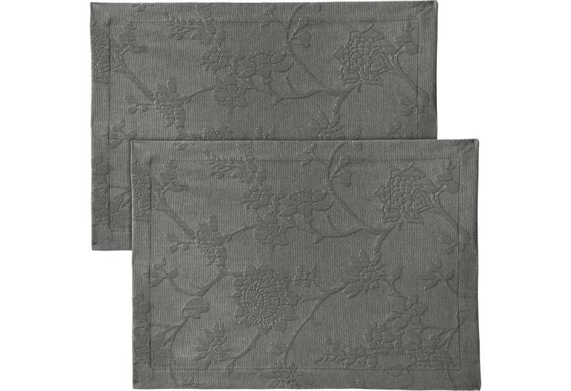 Erwin Müller Platzset Tischset "Arnsberg" 2er-Pack, (2-St), bügelleicht Uni von Erwin Müller