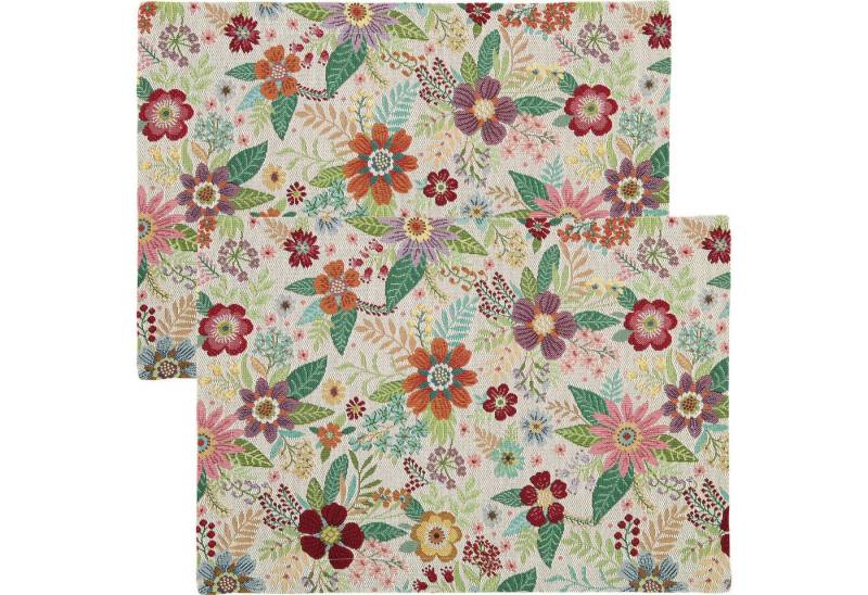 Erwin Müller Platzset Tischset "Blumen" 2er-Pack, (2-St), Blumen von Erwin Müller