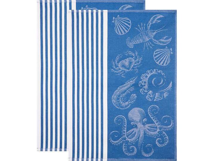 Stuco Jacquard Halbleinen Geschirrtuch Nautilus im 2er-Pack von Erwin Müller