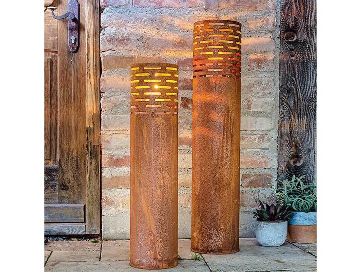 Windlicht Rost-Säule im 2er-Set von Erwin Müller