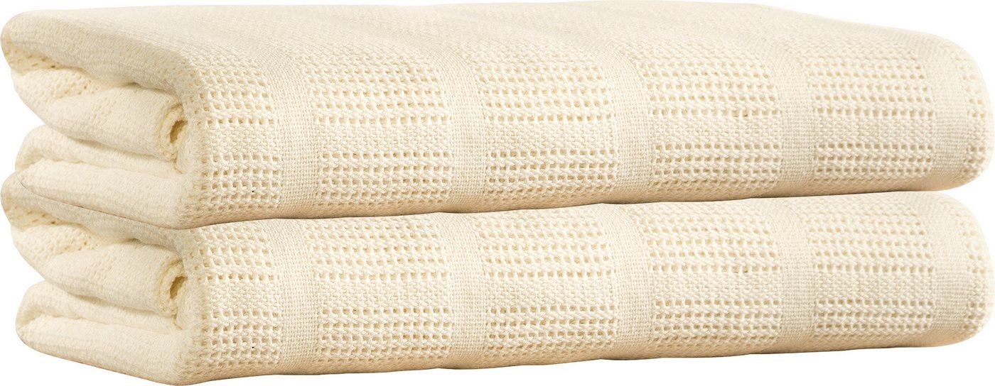 Wohndecke Sommerdecke "Trient" 2er-Pack, Erwin Müller, Baumwolle Uni von Erwin Müller