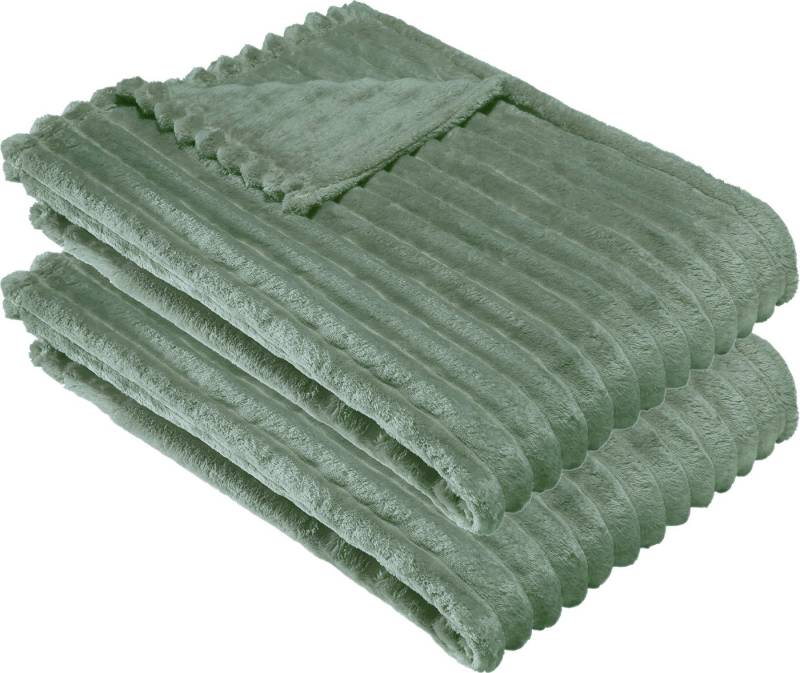 Wohndecke Wohndecke "Aosta" 2er-Pack, Erwin Müller, Fleece in Cordoptik Uni Wohndecke Wohndecke "Aosta" 2er-Pack, Erwin Müller, Fleece in Cordoptik Uni von Erwin Müller