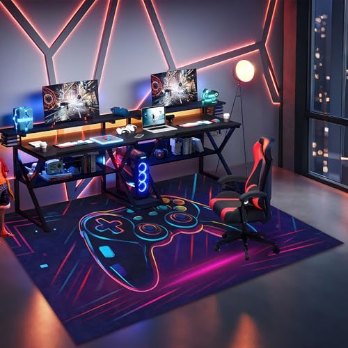 Gaming-Teppiche für Jungen, Teenager, cooles Spiel, Videospiele, Schlafzimmer, Teppich-Controller, Gamepad-Muster, Yogamatte, schwarz, für Spielzimmer, Wohnzimmer, 60 x 90 cm Gaming-Teppiche für Jungen, Teenager, cooles Spiel, Videospiele, Schlafzimmer, Teppich-Controller, Gamepad-Muster, Yogamatte, schwarz, für Spielzimmer, Wohnzimmer, 60 x 90 cm von Erwinmu