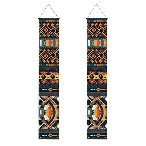 Afrikanischer Stammesdruck, ethnische Textur, Willkommensbanner, vertikale Flaggen, Party-Veranda-Schild, für Innen- und Außenbereich, 180 x 30 cm Afrikanischer Stammesdruck, ethnische Textur, Willkommensbanner, vertikale Flaggen, Party-Veranda-Schild, für Innen- und Außenbereich, 180 x 30 cm von Erwqavc
