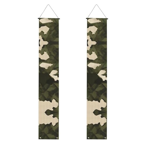 Armee-Camouflage-Druck, Willkommensbanner, vertikale Flaggen, Party-Veranda-Schild, für Innen- und Außenbereich, Dekoration, 180 x 30 cm Armee-Camouflage-Druck, Willkommensbanner, vertikale Flaggen, Party-Veranda-Schild, für Innen- und Außenbereich, Dekoration, 180 x 30 cm von Erwqavc