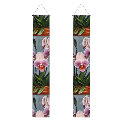 Blooming Orchids Print Welcome Hanging Banner, Vertical Flags Party Veranda Schild, für Innen- und Außenbereich, Dekoration, 180 x 30 cm Blooming Orchids Print Welcome Hanging Banner, Vertical Flags Party Veranda Schild, für Innen- und Außenbereich, Dekoration, 180 x 30 cm von Erwqavc