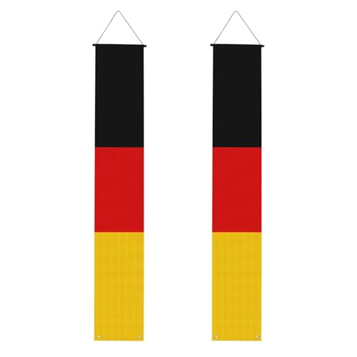 Deutsche Flagge, Willkommensbanner zum Aufhängen, vertikale Flaggen, Party-Veranda-Schild, für Innen- und Außenbereich, 180 x 30 cm Deutsche Flagge, Willkommensbanner zum Aufhängen, vertikale Flaggen, Party-Veranda-Schild, für Innen- und Außenbereich, 180 x 30 cm von Erwqavc