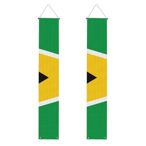 Flagge von Guyana Print Welcome Hanging Banner, vertikale Flaggen Party Veranda Schild, für Innen- und Außenbereich, Dekoration, 180 x 30 cm Flagge von Guyana Print Welcome Hanging Banner, vertikale Flaggen Party Veranda Schild, für Innen- und Außenbereich, Dekoration, 180 x 30 cm von Erwqavc