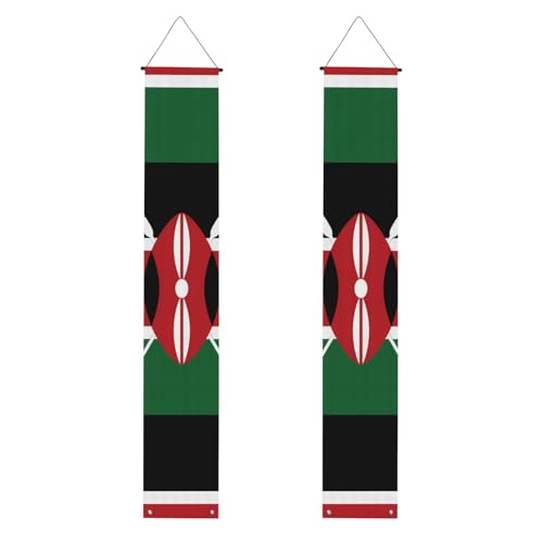 Flagge von Kenia, Willkommensbanner zum Aufhängen, vertikale Flaggen, Party-Veranda-Schild, für Innen- und Außenbereich, 180 x 30 cm Flagge von Kenia, Willkommensbanner zum Aufhängen, vertikale Flaggen, Party-Veranda-Schild, für Innen- und Außenbereich, 180 x 30 cm von Erwqavc