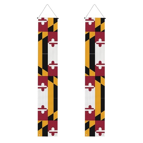 Flagge von Maryland Druck Willkommensbanner zum Aufhängen, vertikale Flaggen Party Veranda Schild, für Innen- und Außenbereich, 180 x 30 cm Flagge von Maryland Druck Willkommensbanner zum Aufhängen, vertikale Flaggen Party Veranda Schild, für Innen- und Außenbereich, 180 x 30 cm von Erwqavc