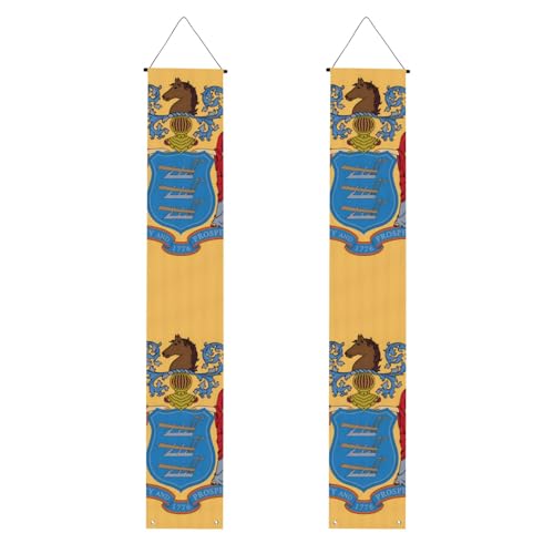 Flagge von New Jersey Print Welcome Hanging Banner Vertikale Flaggen Party Veranda Schild für Innen- und Außendekoration, 180 x 30 cm Flagge von New Jersey Print Welcome Hanging Banner Vertikale Flaggen Party Veranda Schild für Innen- und Außendekoration, 180 x 30 cm von Erwqavc
