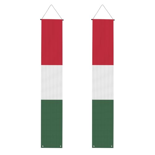 Flagge von Ungarn Druck Willkommen Hängendes Banner, vertikale Flaggen Party Veranda Schild, für Innen- und Außenbereich, Dekoration, 180 x 30 cm Flagge von Ungarn Druck Willkommen Hängendes Banner, vertikale Flaggen Party Veranda Schild, für Innen- und Außenbereich, Dekoration, 180 x 30 cm von Erwqavc