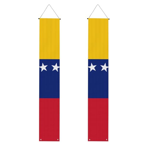 Flagge von Venezuela, Willkommensbanner zum Aufhängen, vertikale Flaggen, Party-Veranda-Schild, für Innen- und Außenbereich, 180 x 30 cm Flagge von Venezuela, Willkommensbanner zum Aufhängen, vertikale Flaggen, Party-Veranda-Schild, für Innen- und Außenbereich, 180 x 30 cm von Erwqavc