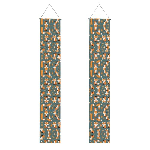 Gelber Fuchs-Druck, Willkommensbanner, vertikale Flaggen, Party-Veranda-Schild, für Innen- und Außenbereich, 180 x 30 cm Gelber Fuchs-Druck, Willkommensbanner, vertikale Flaggen, Party-Veranda-Schild, für Innen- und Außenbereich, 180 x 30 cm von Erwqavc