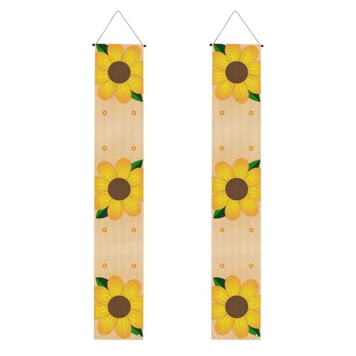 Goldener Sonnenblumen-Druck Willkommensbanner zum Aufhängen, vertikale Flaggen, Party-Veranda-Schild, für Innen- und Außenbereich, Dekoration, 180 x 30 cm Goldener Sonnenblumen-Druck Willkommensbanner zum Aufhängen, vertikale Flaggen, Party-Veranda-Schild, für Innen- und Außenbereich, Dekoration, 180 x 30 cm von Erwqavc