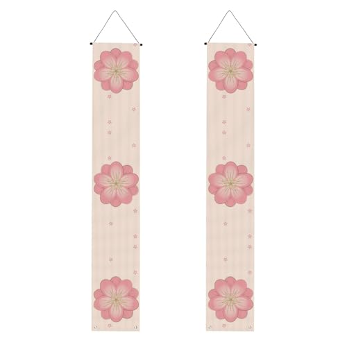Little Pink Cherry Blossoms Print Welcome Hanging Banner, Vertical Flags Party Veranda Schild, für Innen- und Außenbereich, Dekoration, 180 x 30 cm Little Pink Cherry Blossoms Print Welcome Hanging Banner, Vertical Flags Party Veranda Schild, für Innen- und Außenbereich, Dekoration, 180 x 30 cm von Erwqavc