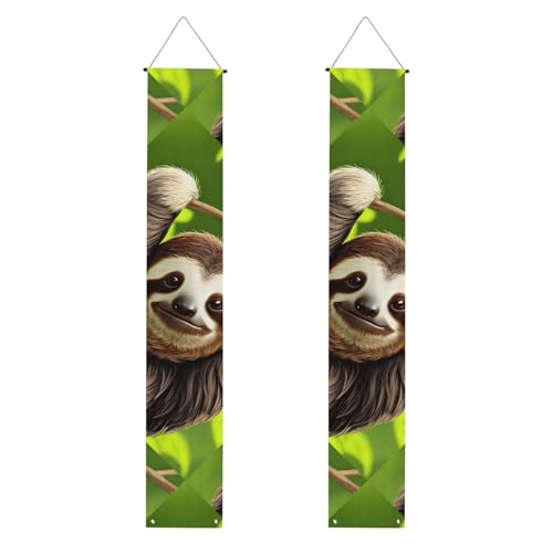 Niedliches Faultier-Aufdruck-Willkommensbanner zum Aufhängen, vertikale Flaggen, Party-Veranda-Schild, für Innen- und Außenbereich, Dekoration, 180 x 30 cm Niedliches Faultier-Aufdruck-Willkommensbanner zum Aufhängen, vertikale Flaggen, Party-Veranda-Schild, für Innen- und Außenbereich, Dekoration, 180 x 30 cm von Erwqavc