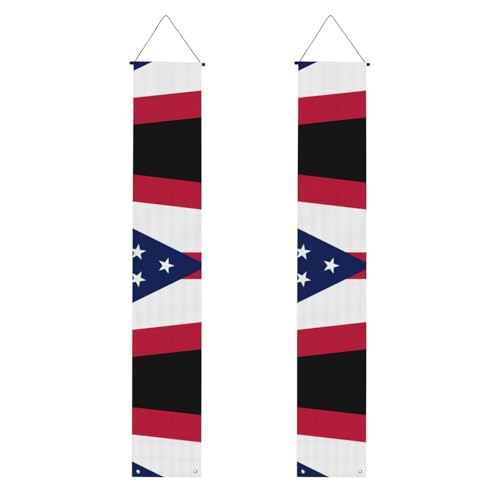 Ohio State Flag Print Welcome Hanging Banner, vertikale Flaggen Party Veranda Schild, für Innen- und Außenbereich, Dekoration, 180 x 30 cm Ohio State Flag Print Welcome Hanging Banner, vertikale Flaggen Party Veranda Schild, für Innen- und Außenbereich, Dekoration, 180 x 30 cm von Erwqavc