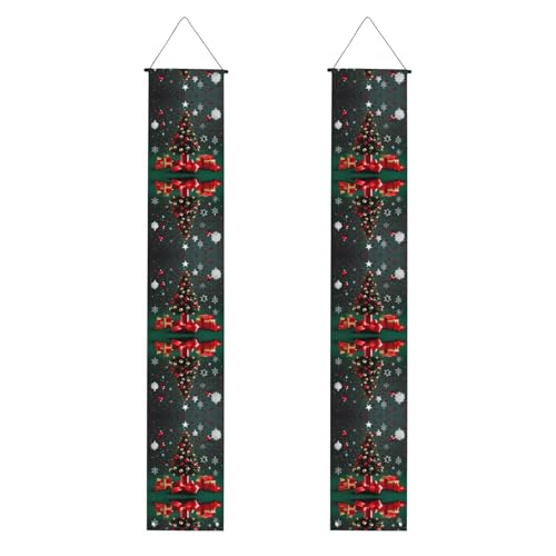Runde Kugel Weihnachtsbaum Druck Willkommen hängende Banner, vertikale Flaggen Party Veranda Schild, für Innen- und Außenbereich, Dekoration, 180 x 30 cm Runde Kugel Weihnachtsbaum Druck Willkommen hängende Banner, vertikale Flaggen Party Veranda Schild, für Innen- und Außenbereich, Dekoration, 180 x 30 cm von Erwqavc