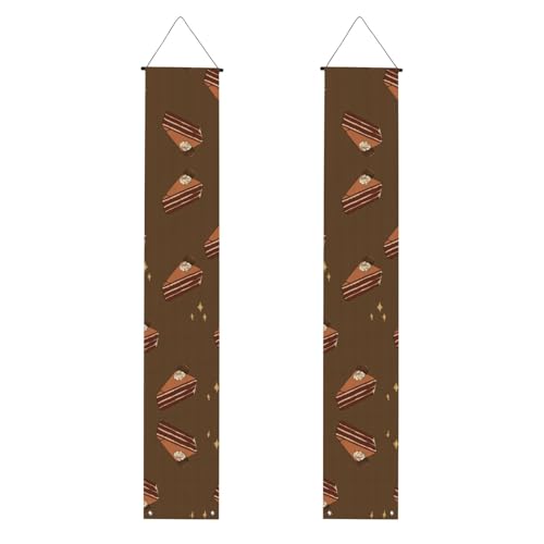 Schokoladen-Quadrate, Kuchen-Druck, Willkommensbanner, vertikale Flaggen, Party-Veranda-Schild, für Innen- und Außenbereich, Dekoration, 180 x 30 cm Schokoladen-Quadrate, Kuchen-Druck, Willkommensbanner, vertikale Flaggen, Party-Veranda-Schild, für Innen- und Außenbereich, Dekoration, 180 x 30 cm von Erwqavc