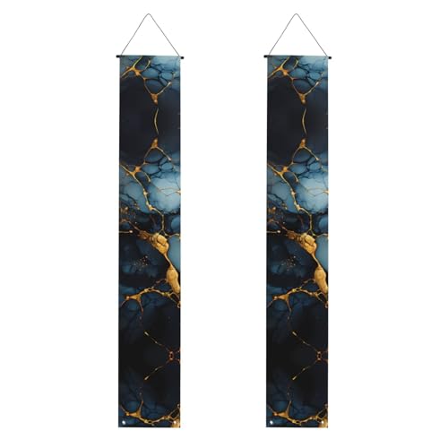 Schwarz-goldener marmorierter Druck Willkommensbanner zum Aufhängen, vertikale Flaggen, Party-Veranda-Schild, für Innen- und Außenbereich, 180 x 30 cm Schwarz-goldener marmorierter Druck Willkommensbanner zum Aufhängen, vertikale Flaggen, Party-Veranda-Schild, für Innen- und Außenbereich, 180 x 30 cm von Erwqavc