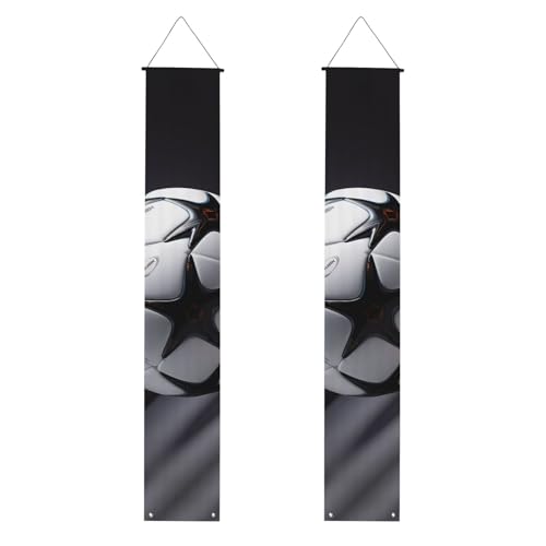 Schwarz-weißes Fußball-Druck-Willkommensbanner zum Aufhängen, vertikale Flaggen, Party-Veranda-Schild, für Innen- und Außenbereich, 180 x 30 cm Schwarz-weißes Fußball-Druck-Willkommensbanner zum Aufhängen, vertikale Flaggen, Party-Veranda-Schild, für Innen- und Außenbereich, 180 x 30 cm von Erwqavc