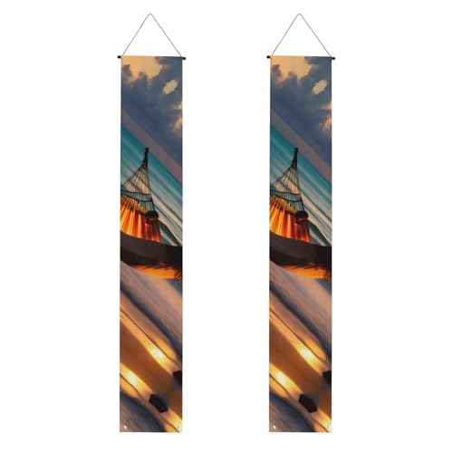 Sonnenuntergang Strand Hängematte Druck Willkommen Hängebanner, vertikale Flaggen Party Veranda Schild, für Innen- und Außenbereich, Dekoration, 180 x 30 cm Sonnenuntergang Strand Hängematte Druck Willkommen Hängebanner, vertikale Flaggen Party Veranda Schild, für Innen- und Außenbereich, Dekoration, 180 x 30 cm von Erwqavc