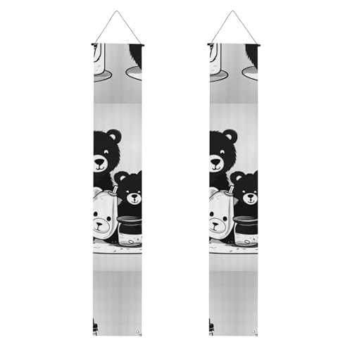 Süßes Milchflaschen-Bär-Druck, Willkommensbanner, vertikale Flaggen, Party-Veranda-Schild, für Innen- und Außenbereich, 180 x 30 cm Süßes Milchflaschen-Bär-Druck, Willkommensbanner, vertikale Flaggen, Party-Veranda-Schild, für Innen- und Außenbereich, 180 x 30 cm von Erwqavc