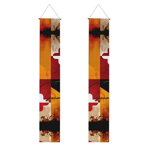Vintage Holz Maryland Flagge Druck Willkommen Hängebanner, vertikale Flaggen Party Veranda Schild, für Innen- und Außenbereich, 180 x 30 cm Vintage Holz Maryland Flagge Druck Willkommen Hängebanner, vertikale Flaggen Party Veranda Schild, für Innen- und Außenbereich, 180 x 30 cm von Erwqavc