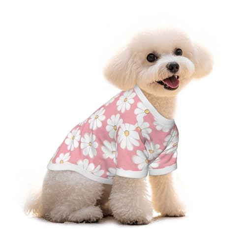 Weißes Chrysanthemen-Texturdiagramm für Haustiere, reine Baumwolle, für Hunde und Katzen, bequeme Weste für kleine und mittelgroße Sommer-Winterkleidung Weißes Chrysanthemen-Texturdiagramm für Haustiere, reine Baumwolle, für Hunde und Katzen, bequeme Weste für kleine und mittelgroße Sommer-Winterkleidung von Erwqavc