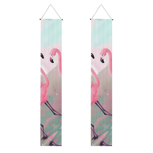 Willkommensbanner mit Flamingo-Druck, vertikale Flaggen, Party-Veranda-Schild, für Innen- und Außenbereich, 180 x 30 cm Willkommensbanner mit Flamingo-Druck, vertikale Flaggen, Party-Veranda-Schild, für Innen- und Außenbereich, 180 x 30 cm von Erwqavc