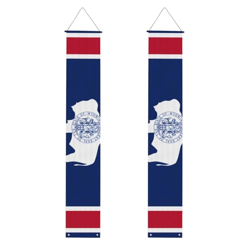 Wyoming State Flag Print Welcome Hanging Banner, Vertical Flags Party Veranda Schild, für Innen- und Außenbereich, Dekoration, 180 x 30 cm Wyoming State Flag Print Welcome Hanging Banner, Vertical Flags Party Veranda Schild, für Innen- und Außenbereich, Dekoration, 180 x 30 cm von Erwqavc