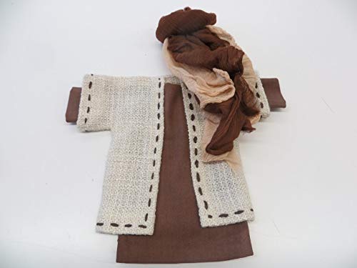 Bekleidungsset mit Handstichen für Mann - Erzählfigur 30 cm mit 2-färbigem Turban von Erzählfiguren Kolb - Kunsthandwerk