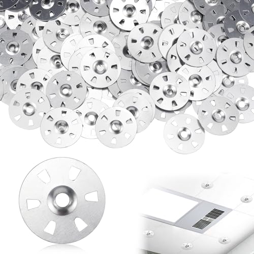 500 Stück Unterlegscheiben 35mm Durchmesser Edelstahl Unterlegscheiben Dämmstoffteller Unterlegscheiben, für Gipskartonplatten Verbundplatten Thermoplatte Feste Nageldichtungen von Erzekrim
