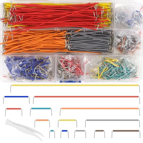 Breadboard Steckbrücken Jumper Wire 840 Stück Jumper Kabel Jumper Cable Wire Kit steckbrücken mit 14 Verschiedene Längen Male zu Male Jumper Kabel Drähte Steckbrett Set mit Kunststoffbox von Erzekrim