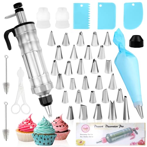 Garnierspritze Edelstahl Spritztüllen Set Tortenspritze Garnierspritze Kuchen Dekorieren Set 42 teilig Profi Edelstahl für Kuchen Cupcakes Cookies Gebäck Decoration (Schwarz) Garnierspritze Edelstahl Spritztüllen Set Tortenspritze Garnierspritze Kuchen Dekorieren Set 42 teilig Profi Edelstahl für Kuchen Cupcakes Cookies Gebäck Decoration (Schwarz) von Erzekrim