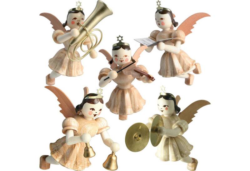 Erzgebirge-Palast Dekohänger Set Kurzrockschwebeengel L - 5 Stück von Erzgebirge-Palast von Erzgebirge-Palast