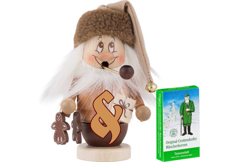 Erzgebirge-Palast Räuchermännchen Set Miniwichtel mit Päckchen und eine Packung Räucherkerzen Räucherma Erzgebirge-Palast Räuchermännchen Set Miniwichtel mit Päckchen und eine Packung Räucherkerzen Räucherma von Erzgebirge-Palast