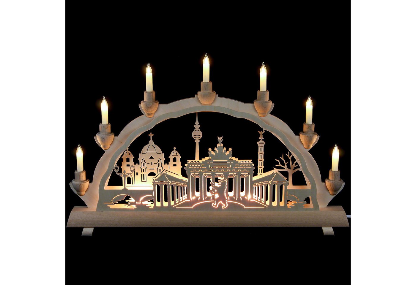 Erzgebirge-Palast Schwibbogen 3D-Doppelschwibbogen Berlin (50x32cm) von Schlick & Türk von Erzgebirge-Palast