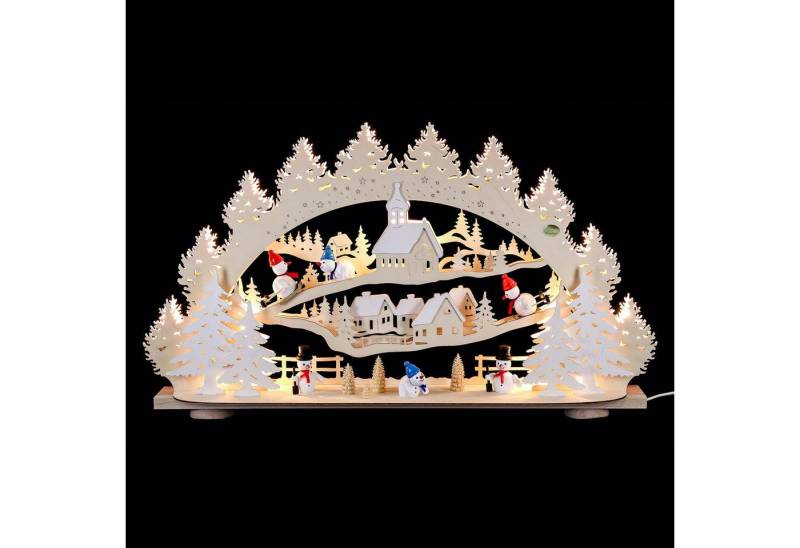 Erzgebirge-Palast Schwibbogen 3D-Schwibbogen Schneemann (66x40x11,5cm) von Saico Seiffen von Erzgebirge-Palast